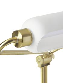 LED-Tischlampe Tate in Messingfarben, Lampenschirm: Opalglas, Gold,Weiß, B 44 x H 51 cm