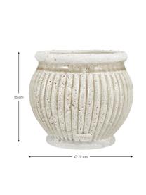 Macetero artesanal de cerámica Catinia, Cerámica, Beige, Ø 19 x Al 16 cm