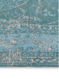 Alfombra de chenilla Palermo, Parte superior: 95% algodón, 5% poliéster, Reverso: 100% algodón, Tonos azules, An 120 x L 180 cm (Tamaño S)