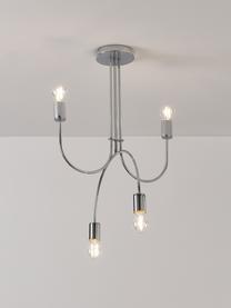 Plafón Bea, Estructura: metal recubierto, Plateado, An 49 x Al 69 cm