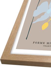 Gerahmter Digitaldruck Flower, Bild: Digitaldruck auf Papier, Rahmen: Holz, Mitteldichte Holzfa, Front: Glas, Flower, B 32 x H 42 cm