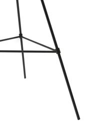 Grote tripod vloerlamp Neron met goudkleurige decoratie, Lampenkap: gepoedercoat metaal, Decoratie: vermessingd metaal, Zwart, B 103 x H 170 cm