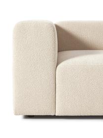 Sofa modułowa bouclé Lena (4-osobowa), Tapicerka: bouclé (93% poliester, 6%, Stelaż: drewno sosnowe, sklejka, , Nogi: tworzywo sztuczne, Beżowy bouclé, S 284 x G 106 cm