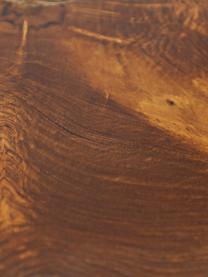 Ręcznie wykonany stolik kawowy z drewna tekowego Raiz, Drewno tekowe, Brązowy, odcienie złotego, S 60 x G 60 cm