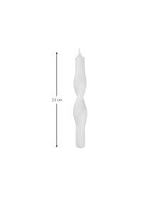 Velas cónicas Twist, 2 uds., Parafina, Blanco, Ø 2 x Al 23 cm