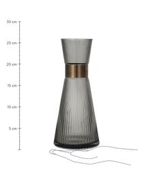 Mundgeblasene Karaffe Grand Cru aus Rauchglas, 1 L, Grau, transparent, Ø 12 x H 26 cm, 1 L