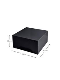 Stolik kawowy z efektem lustra Pop, Płyta pilśniowa średniej gęstości (MDF) z certyfikatem FSC, szkło farbowane, Czarny, S 60 x W 30 cm
