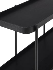 Dřevěný regál s kovovým rámem Renee, Černá, Š 150 cm, V 100 cm