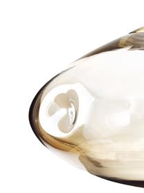 Pendelleuchte Amora aus champagnerfarbenem Glas, Lampenschirm: Glas, Baldachin: Metall, gebürstet, Champagner, Messing, Ø 35 x H 20 cm