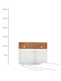 Teigschneider Puka aus Akazienholz und Edelstahl, Griff: Akazienholz, Dunkles Holz, Edelstahl, B 15 x H 12 cm