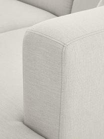 Sofa Carrie (3-Sitzer) in Hellgrau mit Metall-Füßen, Bezug: Polyester 50.000 Scheuert, Gestell: Spanholz, Hartfaserplatte, Füße: Metall, lackiert, Webstoff Hellgrau, B 202 x T 86 cm