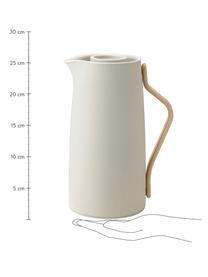 Isolierkanne Emma/matt, 1.2 L, Korpus: Edelstahl, beschichtet, Griff: Buchenholz, Beige, matt, 1.2 L
