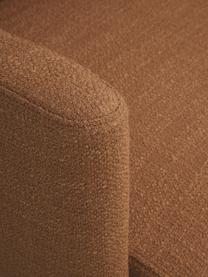 Fotel wypoczynkowy bouclé z drewnianymi nogami Coco, Tapicerka: bouclé (70% poliester, 20, Nogi: lite drewno bukowe, lakie, Nugat bouclé, S 92 x G 79 cm