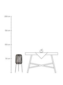 Lámpara de pie solar para exterior Sunshine Coziness, Pantalla: poliratán, Negro, gris, Ø 28 x Al 77 cm