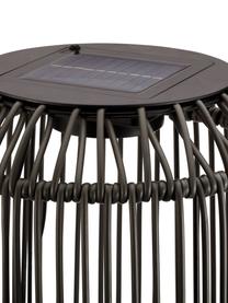 Lámpara de pie solar para exterior Sunshine Coziness, Pantalla: poliratán, Negro, gris, Ø 28 x Al 77 cm