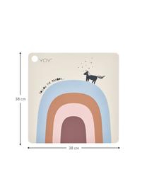 Tischset Rainbow, Silikon, Bunt, B 38 x L 38 cm