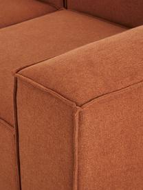 Narożna sofa modułowa Lennon, Tapicerka: poliester Dzięki tkaninie, Stelaż: lite drewno sosnowe z cer, Nogi: tworzywo sztuczne Materia, Terakotowa tkanina, S 238 x G 180 cm, prawostronna