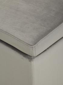 Zamatová taburetka s úložným priestorom Winou, Zamatová sivá, Š 50 x V 48 cm