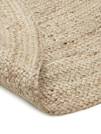 Okrągły ręcznie tkany dywan z juty Sharmila, 100% juta

Ponieważ dywany z juty są szorstkie, są mniej odpowiednie do bezpośredniego kontaktu ze skórą, Beżowy, Ø 120 cm (Rozmiar S)