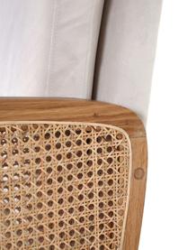Fotel wypoczynkowy z plecionką wiedeńską Hakoon, Tapicerka:  100% poliester, Nogi: drewno, Beżowy, złamana biel, S 64 x G 75 cm
