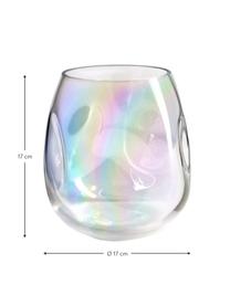 Mundgeblasene Glas-Vase Rainbow, irisierend, Glas, mundgeblasen, Transparent, irisierend, Ø 17 x H 17 cm