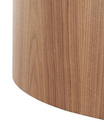 Kulatý dřevěný konferenční stolek Dan, MDF deska (dřevovláknitá deska střední hustoty) s dýhou z ořechu, Tmavé dřevo, Ø 80 cm, V 30 cm