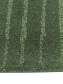 Wollteppich Mason in Dunkelgrün, handgetuftet, Flor: 100 % Wolle, Dunkelgrün, B 80 x L 150 cm (Größe XS)