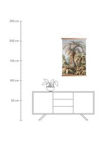 Wandobjekt Jungle, Bild: Baumwolle, Rahmen: Holz, Bunt, B 70 x H 100 cm