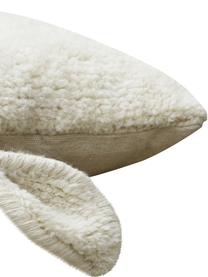 Kuschelkissen Sheep, Bezug: 100 % Wolle, Cremeweiss, Rosa, B 37 x L 34 cm