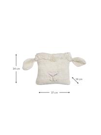 Mazlicí polštář Sheep, Krémově bílá, růžová, Š 37 cm, D 34 cm