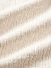 Housse de coussin en coton à franges Piera, 100 % coton, Blanc crème, larg. 45 x long. 45 cm