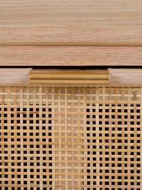 Aparador de madera Cayetana Elmo, Estructura: tablero de fibras de dens, Patas: madera de bambú pintada, Beige, An 120 x Al 81 cm