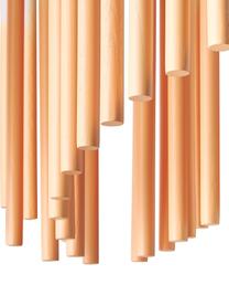 Lámpara de techo grande de diseño Coralie, Pantalla: 100% madera de fresno, Rosa, naranja, An 80 x Al 87 cm