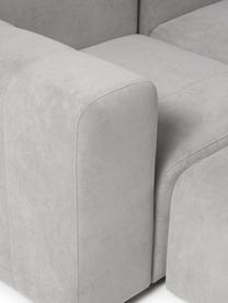 Sofa modułowa Lena (4-osobowa), Tapicerka: tkanina (88% poliester, 1, Stelaż: drewno sosnowe, sklejka, , Nogi: tworzywo sztuczne, Srebrnoszara tkanina, S 284 x G 106 cm