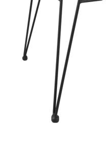 Krzesło z podłokietnikami z polirattanu Costa, 2 szt., Stelaż: metal malowany proszkowo, Szary, czarny, S 59 x G 58 cm