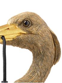 Große Handgefertigte Wandleuchte Heron mit Stecker, Braun, T 26 x H 62 cm