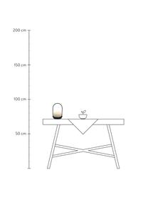 Lampada da tavolo da esterno mobile dimmerabile Day, Struttura: metallo rivestito, Nero, bianco, Ø 16 x Alt. 23 cm