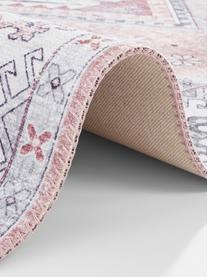 Alfombra corredor Gratia, estilo vintage, 100% poliéster, Rosa palo, gris, An 160 x L 230 cm (Tamaño M)