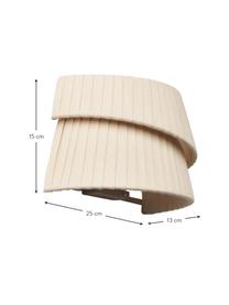 Wandlamp Nyla met asymmetrische lampenkap, Lampenkap: linnen, Beige, B 26 x H 15 cm
