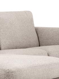 Sofa narożna z metalowymi nogami Cucita (3-osobowa), Tapicerka: tkanina (100% poliester) , Stelaż: lite drewno sosnowe z cer, Nogi: metal lakierowany Ten pro, Beżowa tkanina, S 262 x G 163 cm, lewostronna
