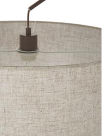 Lampada grande ad arco Niels, Base della lampada: metallo verniciato a polv, Paralume: lino, Beige, marrone, Larg. 157 x Alt. 218 cm