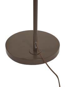 Große Bogenlampe Niels in Braun-Beige, Lampenfuß: Metall, pulverbeschichtet, Lampenschirm: Leinen, Braun, Ø 50 x H 218 cm