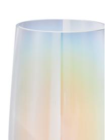 Jarrón de vidrio iridiscente soplado artesanalmente Myla, Vidrio, Multicolor iridiscente, Ø 18 x Al 40 cm