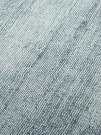 Tappeto rotondo in viscosa blu ghiaccio tessuto a mano Jane, Retro: 100% cotone, Blu ghiaccio, Ø 200 cm (taglia L)