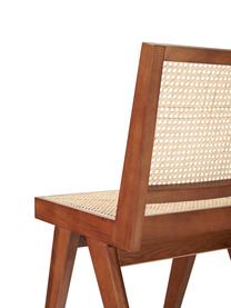 Sedia in legno con intreccio viennese Sissi, Struttura: legno massiccio di querci, Legno scuro, Larg. 46 x Prof. 56 cm