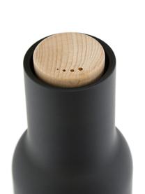 Designer Salz- & Pfeffermühle Bottle Grinder mit Buchenholzdeckel, 2er-Set, Korpus: Kunststoff, Mahlwerk: Keramik, Deckel: Holz, Anthrazit, Weiß, Buchenholz, Ø 8 x H 21 cm