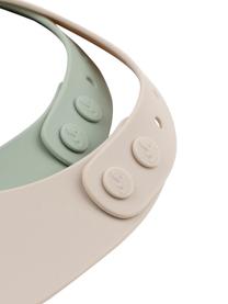 Set de baberos de silicona Lalee, 2 uds., 100% silicona, Color arena, tonos verdes, An 19 x L 27 cm