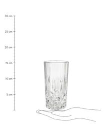 Gläser-Set George mit Kristallrelief, 8-tlg., Glas, Transparent, Set mit verschiedenen Größen