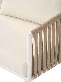Garten-Lounge-Set Malo, 4-tlg., Bezug: 100 % Polyester Der hochw, Gestell: Aluminium, pulverbeschich, Tischplatte: Glas, Off White, Hellbeige, Set mit verschiedenen Größen