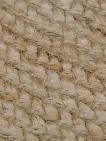 Runder Jute-Teppich Shyam im Boho Style, handgefertigt, 100% Jute, Jute, Ø 150 cm (Größe M)